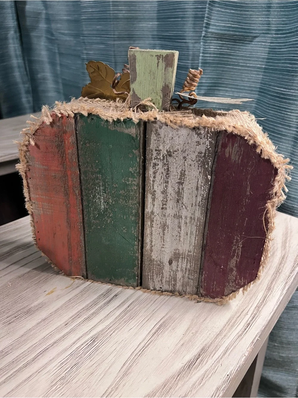 Rustic Wooden Pumpkin Fall Decor Primitive Harvest Tabletop Decoration